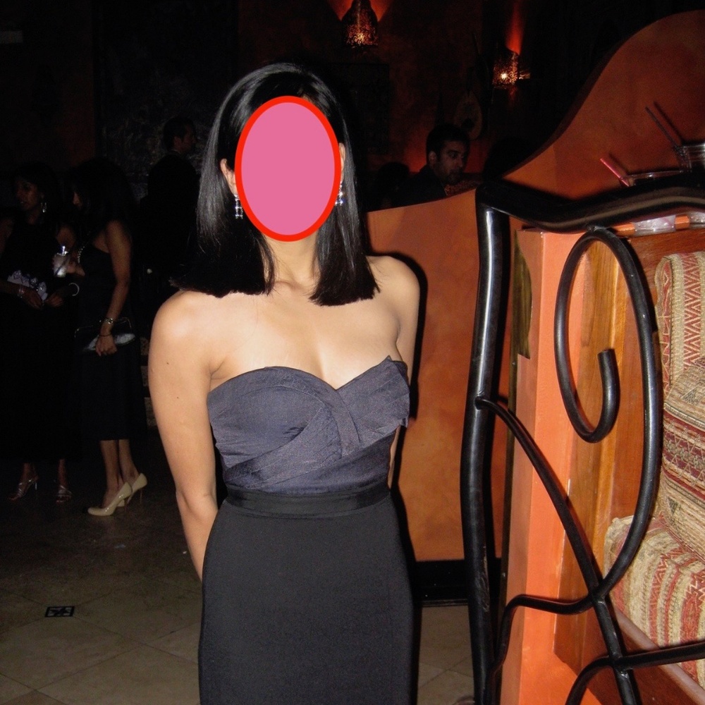 Black and Gray Cocktail Dress by BCBG